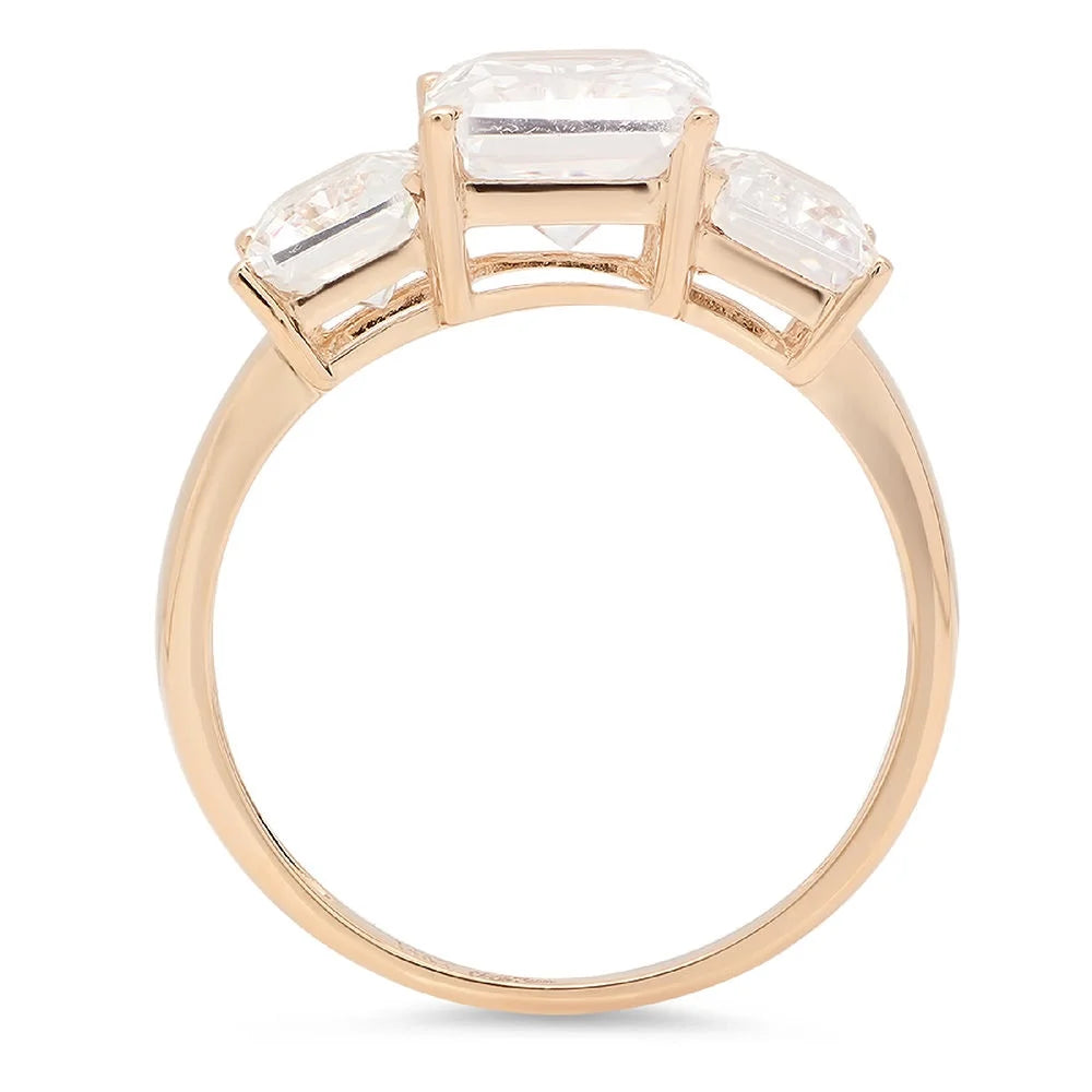 18K Yellow Gold Three-Stone Ring S672757