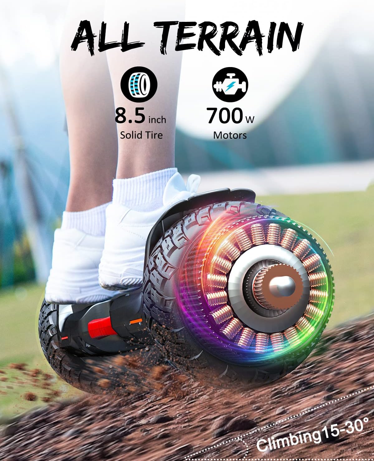 All Terrain Self Balancing Hoverboard with Bluetooth Speaker Q9397
