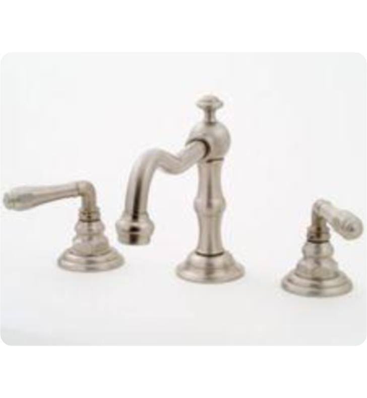 Black Widespread Hex Lever Handle Bathroom Sink Faucet Q8914