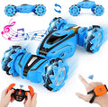 Blue 2.4Ghz Rechargeable RC Stunt Car Q3483
