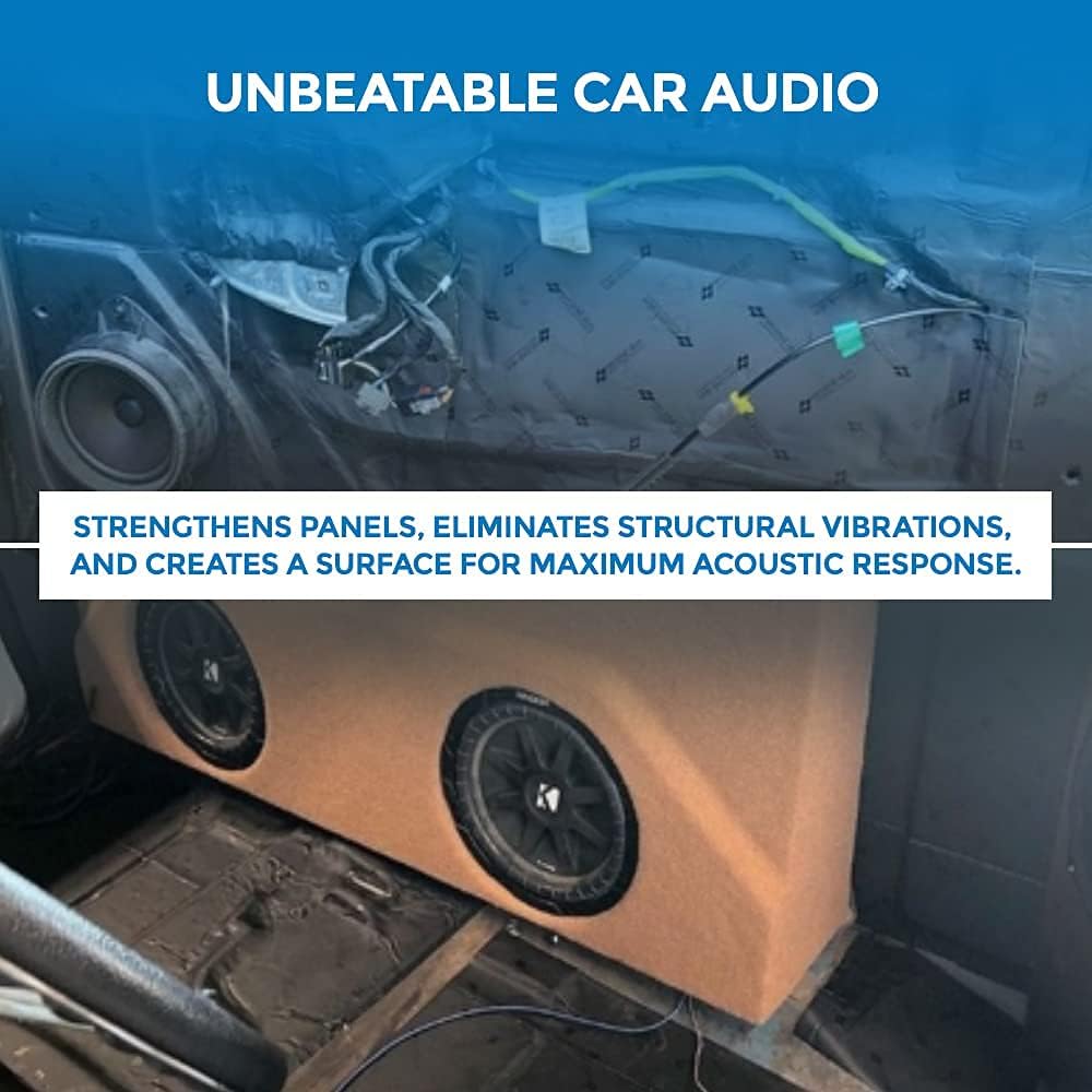 Butyl Rubber Car Sound Deadening Mat (2mm, 13.67 Sq Ft, 8 Sheets) Q441