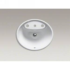 White Drop in Bathroom Sink J773