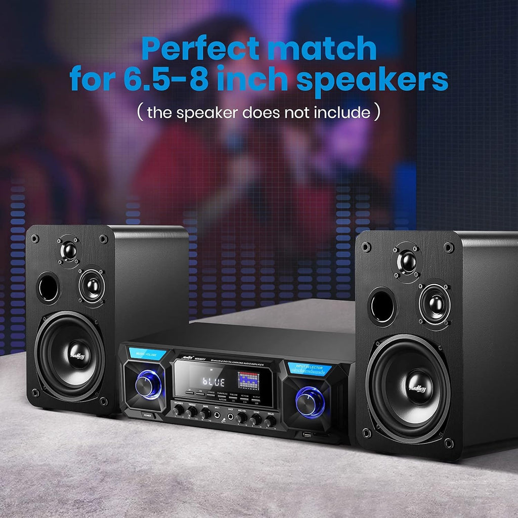 Bluetooth 5.0 330W 2 Channel Stereo Receiver with USB/SD, RCA/3.5mm AUX, LED, Remote A66479