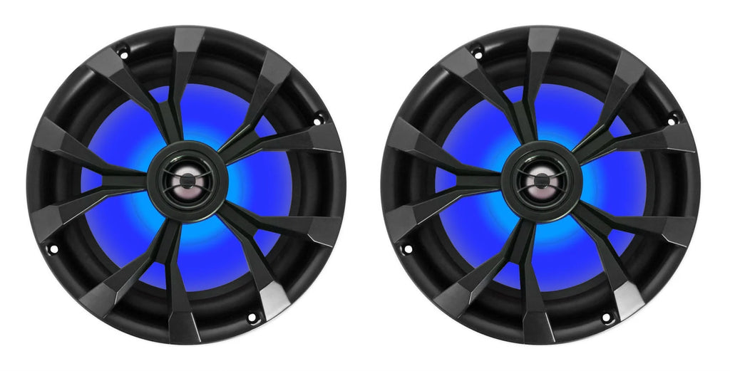 8" LED 900 Watt 360° Swivel Black Aluminum Wakeboard Tower Speakers R742523