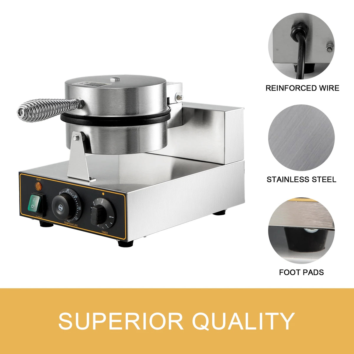 Nonstick Stainless Steel Waffle Maker T663201