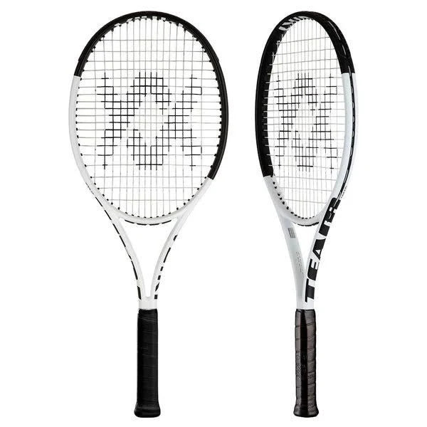 White and Black Tennis Racquet J2651