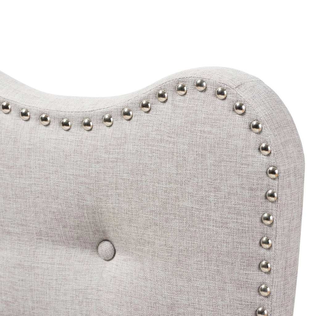 Greyish Beige Fabric Twin Headboard F621
