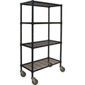Black 4 Shelf Wire Cart A952716