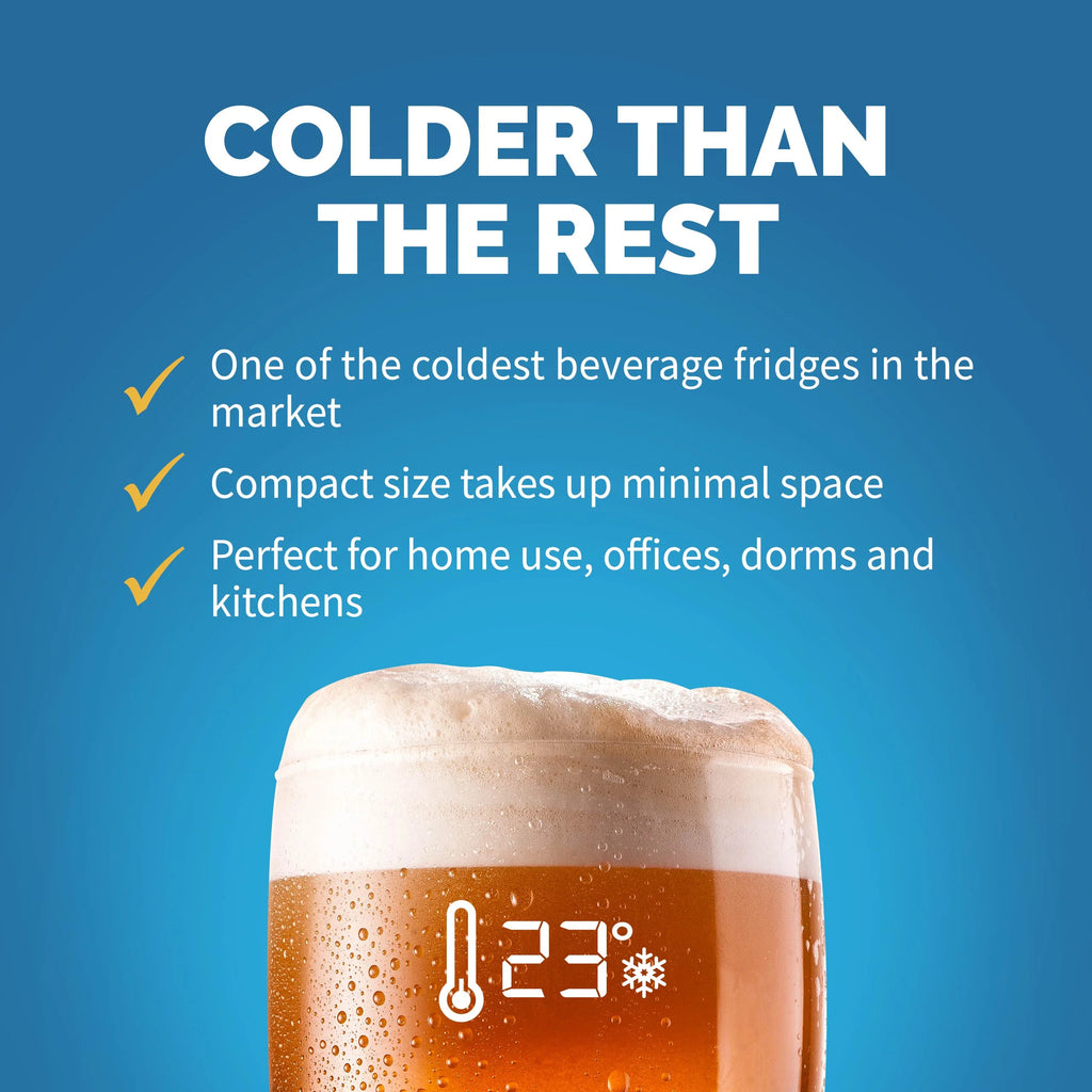 Stainless Steel Freestanding Mini Beer Fridge J94214