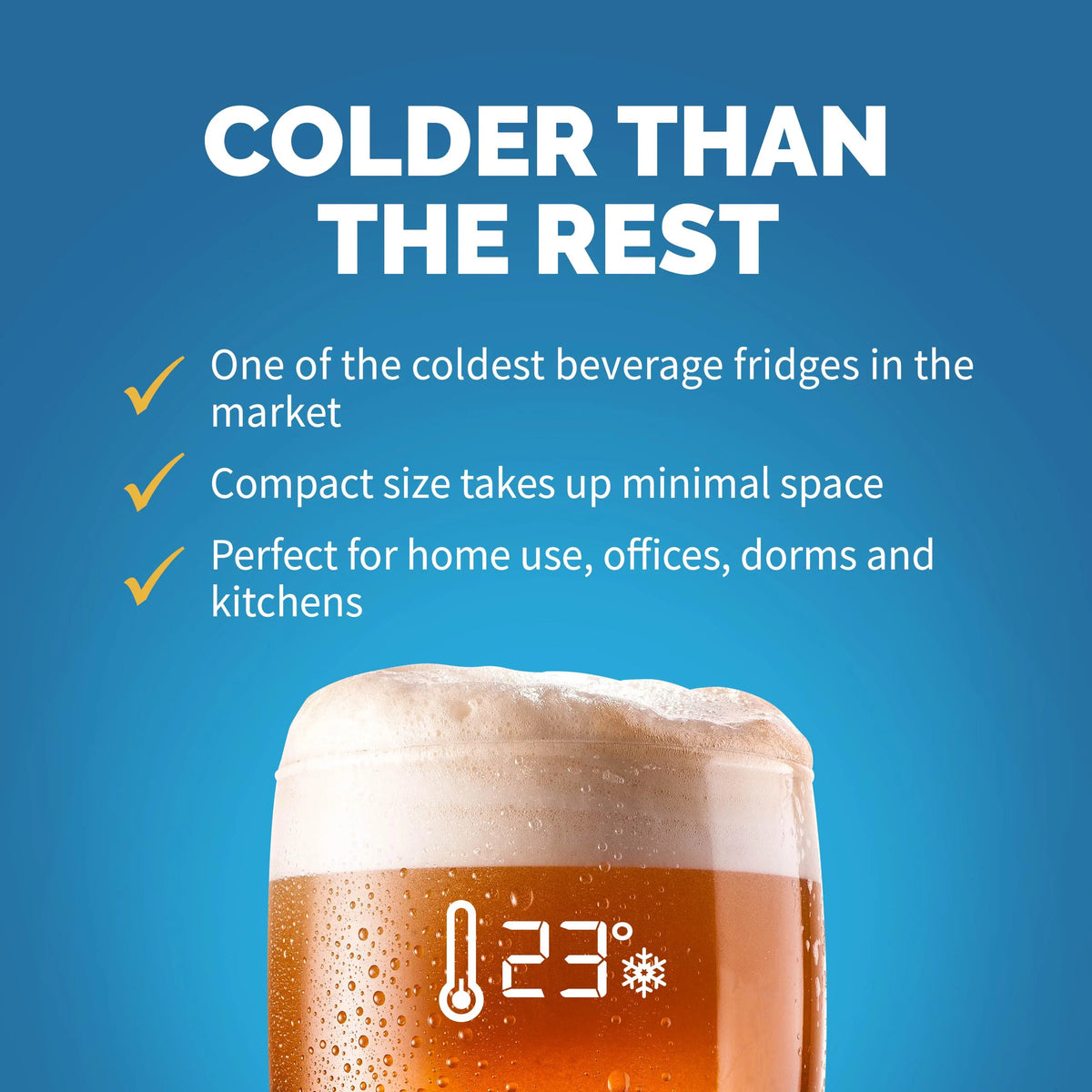 Stainless Steel Freestanding Mini Beer Fridge J94214