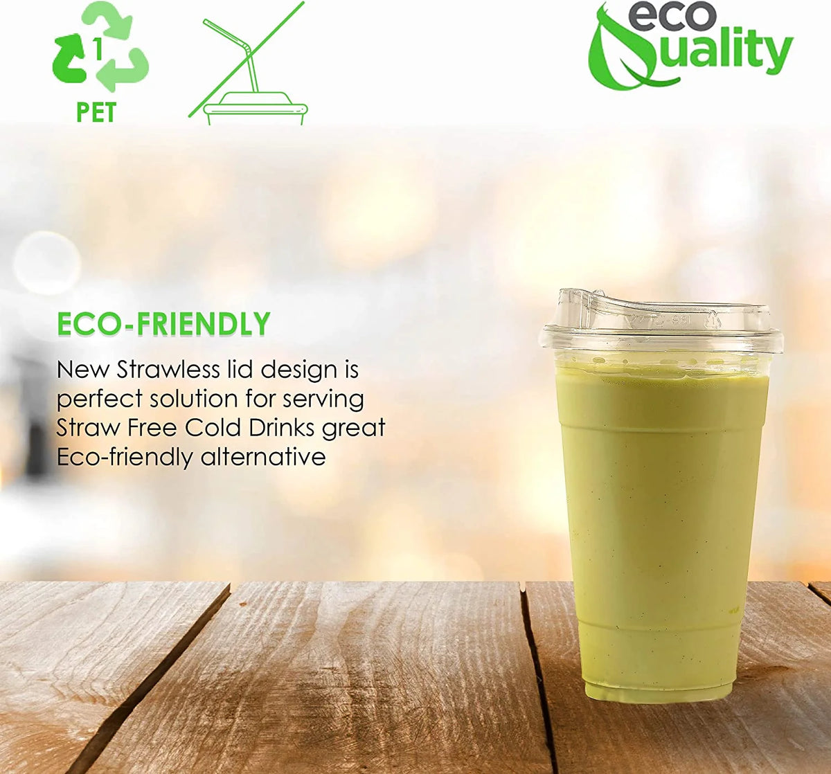 14 oz Clear Plastic Disposable Cups with Sip Through Lids K208