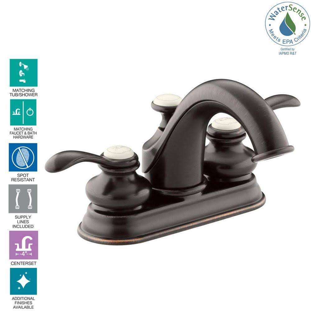 Oil-Rubbed Bronze Centerset Bathroom Faucet R835924