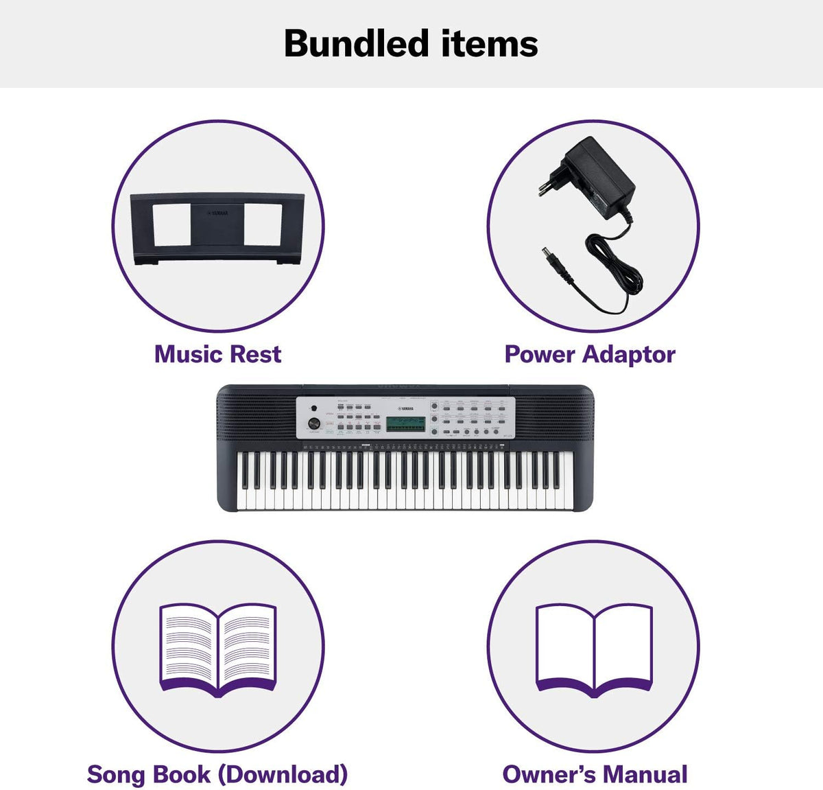 61-Key Portable Keyboard With Power Adapter T7759