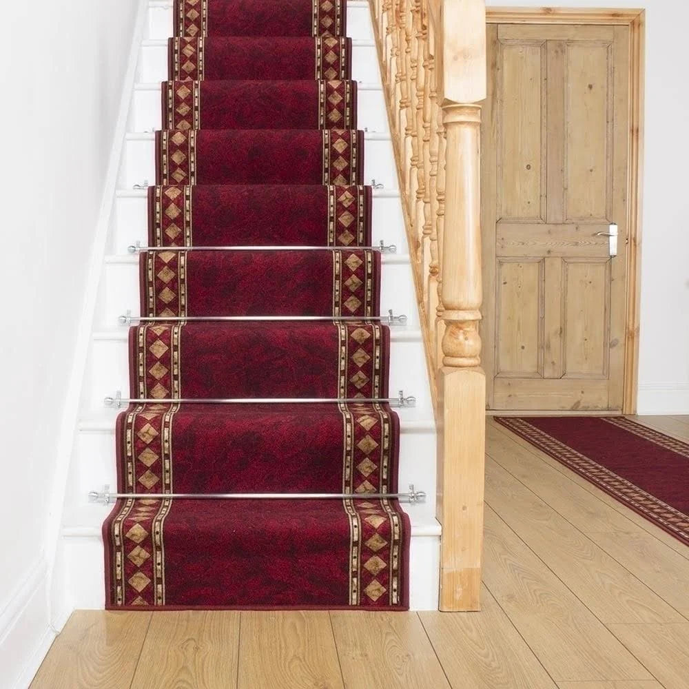 Red Stair Carpet Runner 33 foot I956