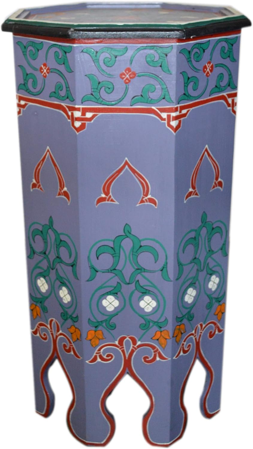 Handmade Wood Table Side Tall Hand Painted Table Q962548