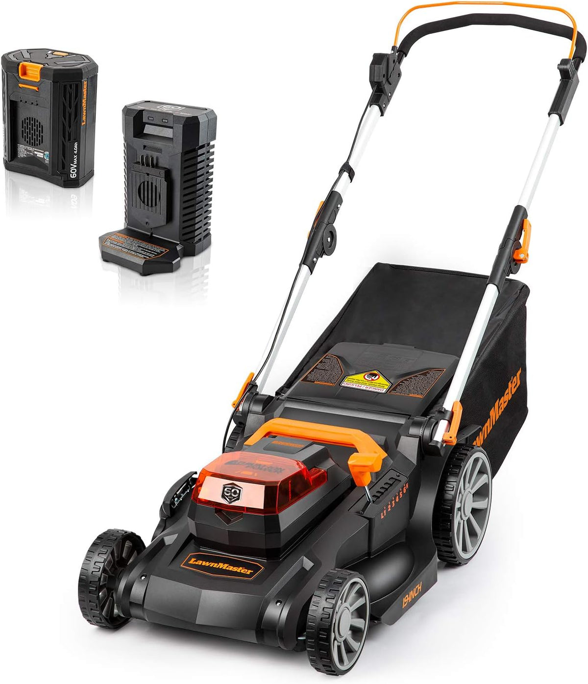 Cordless 13-Inch Lawn Mower 24V Max with 2X4.0Ah Battery and Charger F6217