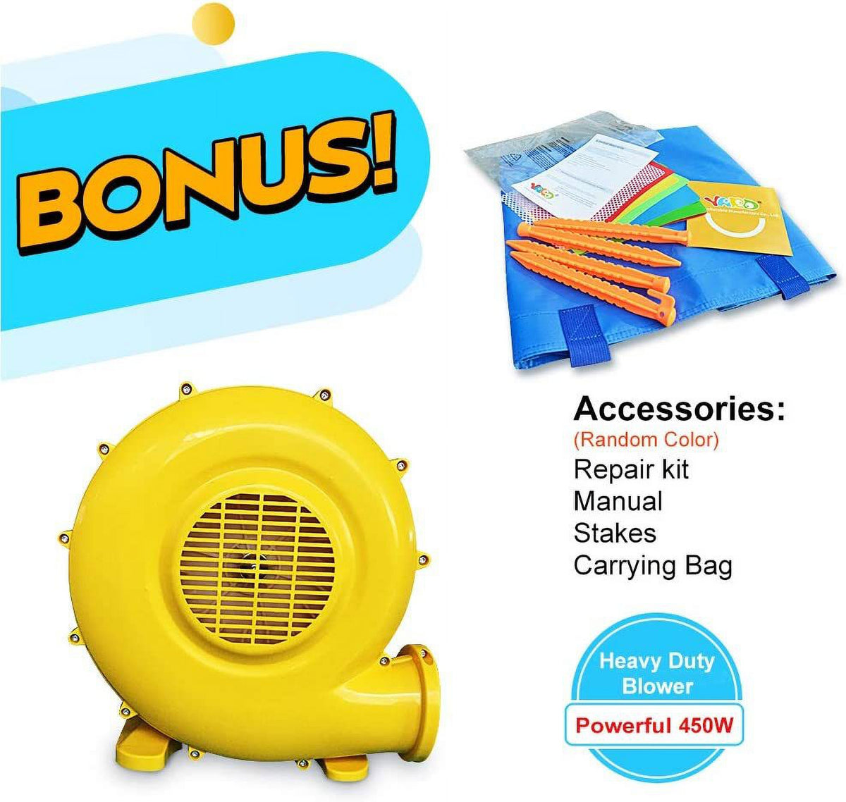 Bounce House with Slide and Air Blower A707
