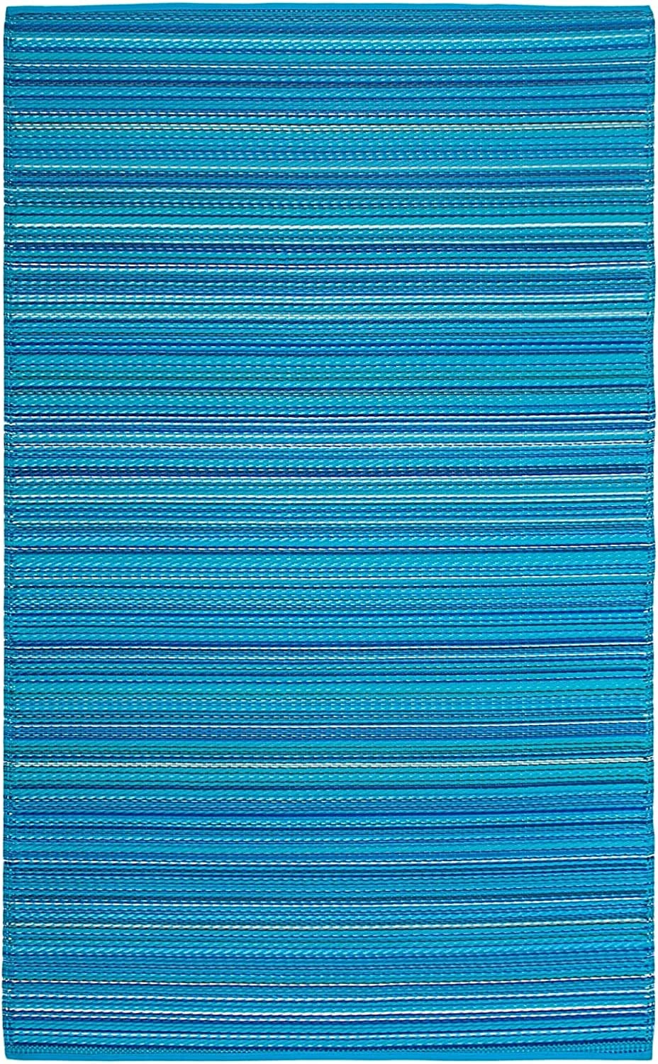 Turquoise 6 x 9 ft Waterproof Outdoor Rug M441885