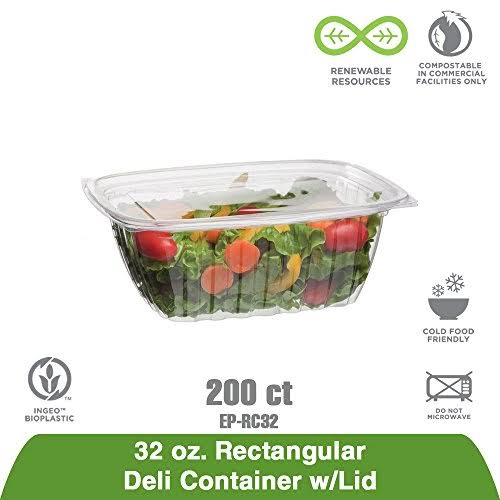 32 oz Rectangular Deli Container Case of 200 E44337