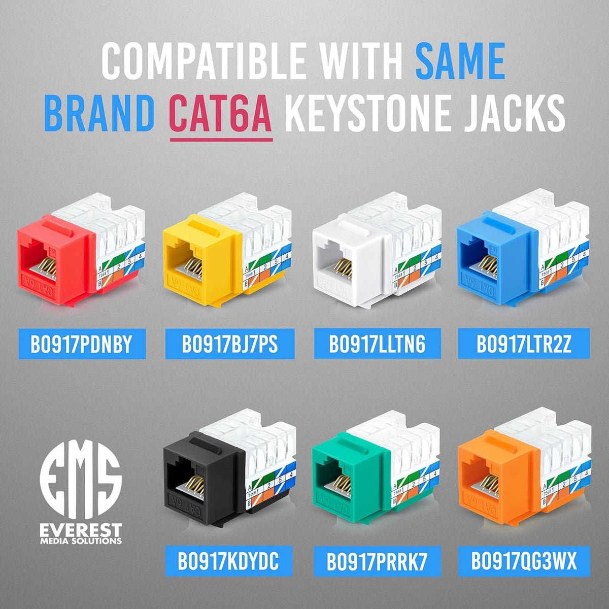Speed Termination Tool for Everest Media RJ45 Cat6/5e & Cat6A UTP Keystone Jacks Pack of 2 N129