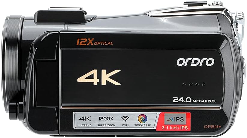 4K Camcorder with 12x Optical Zoom V558