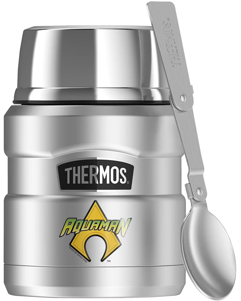 Stainless Steel Food Jar with Folding Spoon, 16oz P646797