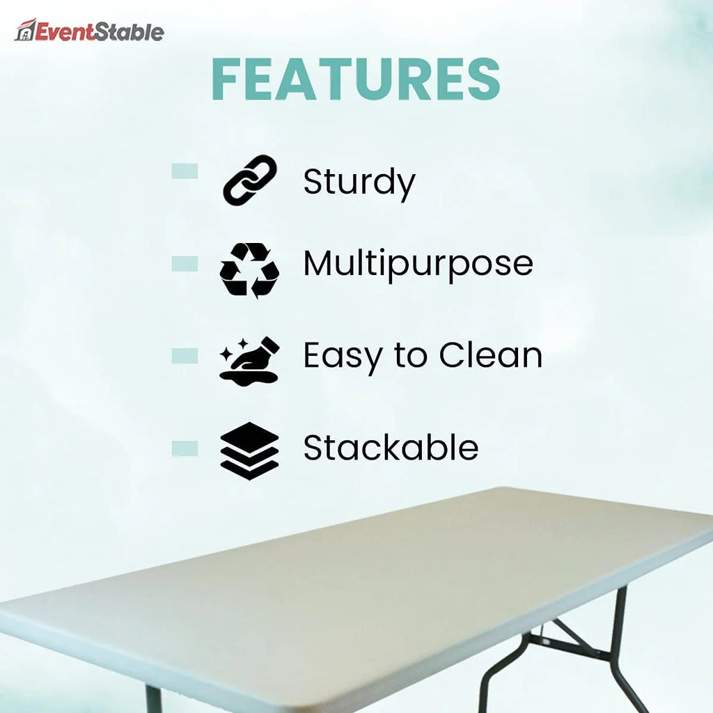 Plastic Folding Table 8' x 30'' 10-Pack D831