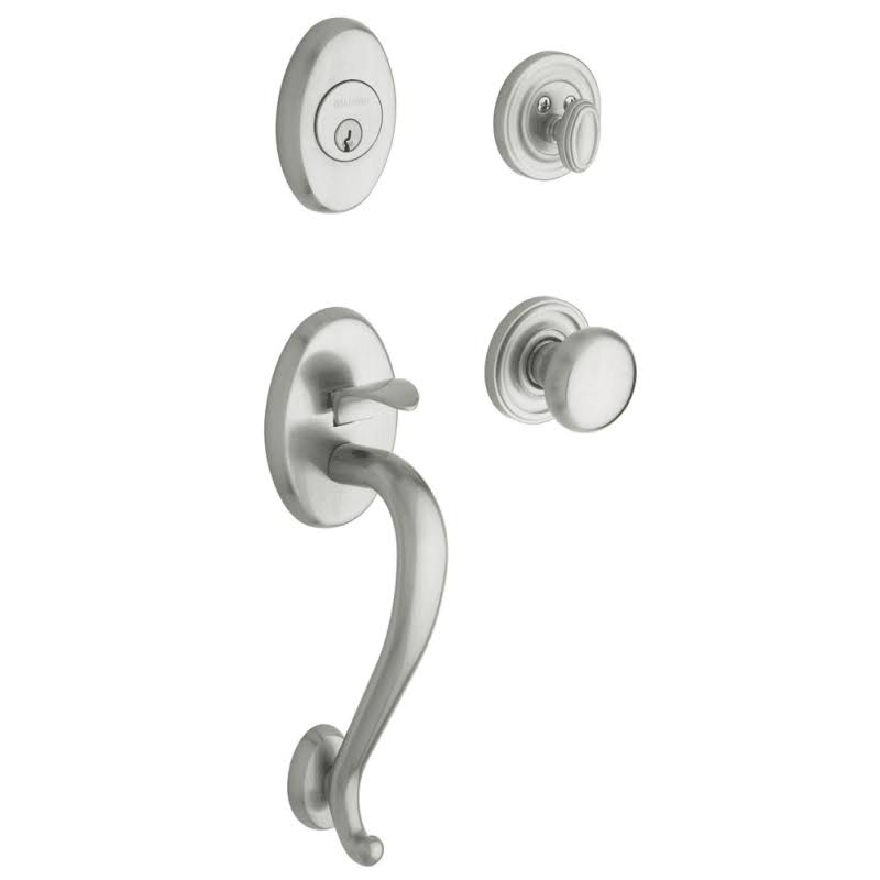 Full Dummy Sectional Handleset Classic Knob Satin Chrome A210848