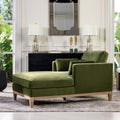 Olive Green Performance Velvet Chaise Lounge Chair J27415