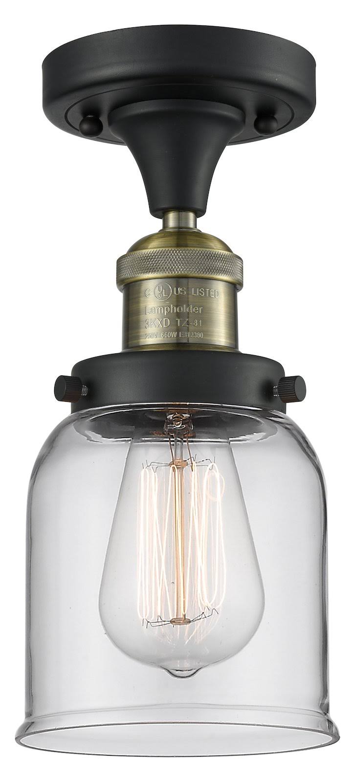 Small Bell 1 Light Semi-Flush Mount N795638