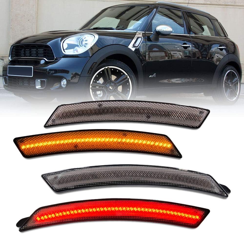 Smoked Amber Red Led Side Marker Light Assembly Pack of 2 C159