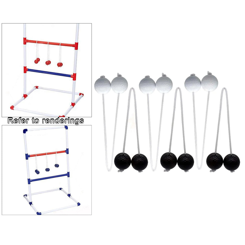 Ladder Throwing Game Outdoor Lawn Yard Beach Game Black and White Z86880