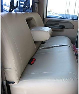 Dark Gray Leatherette Rear Bench Seat Covers E1367