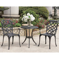 Black 3-Piece Aluminum Bistro Table Set J877339
