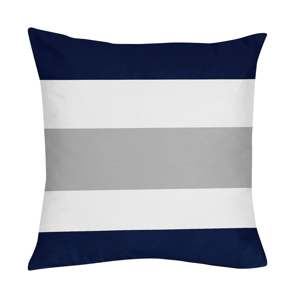 Navy Gray Stripe Bedding Set Twin 4pc E828
