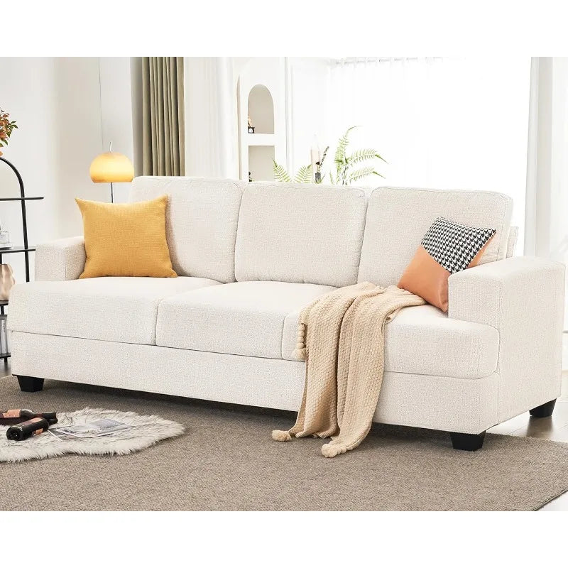 Beige Chenille 3 Seater Sofa M942290