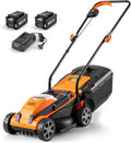 Cordless 13-Inch Lawn Mower 24V Max with 2X4.0Ah Battery and Charger F6217