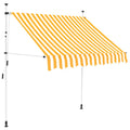Manual Retractable Awning 59" Orange and White Stripes O298