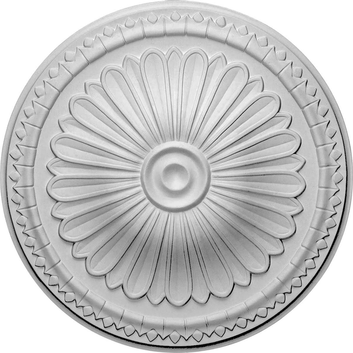 Hand-Painted Burnished Mahogany Crackle Ceiling Medallion F694