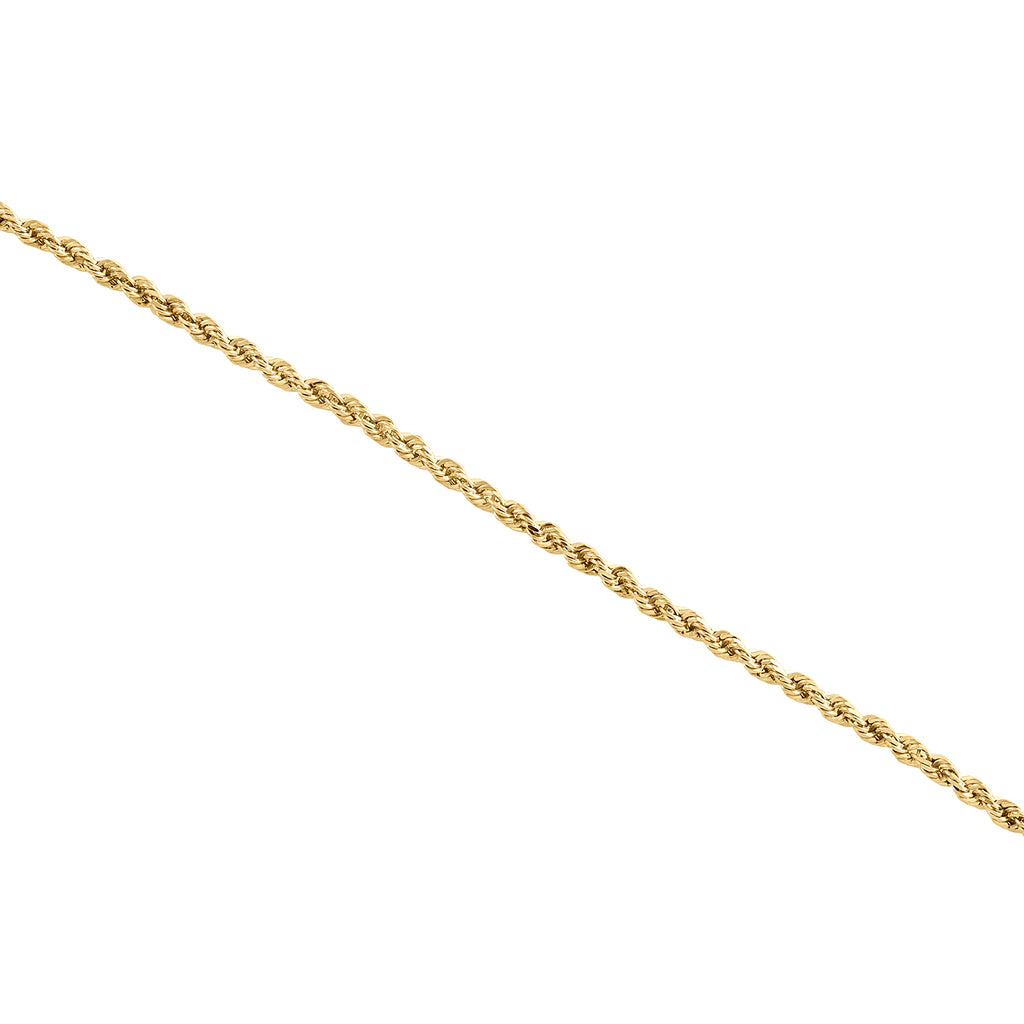 10K Yellow Gold Diamond Cut Rope Chain Necklace 16 Inches X364