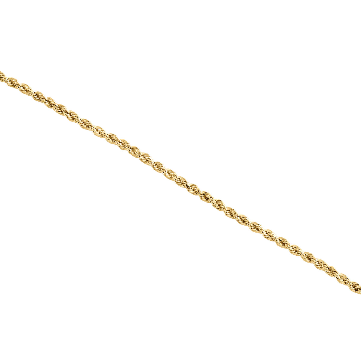 10K Yellow Gold Diamond Cut Rope Chain Necklace 16 Inches X364