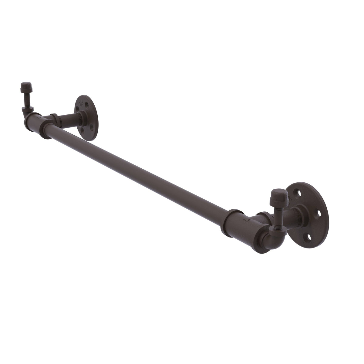 Antique Bronze Towel Bar with Integrated Hooks I445