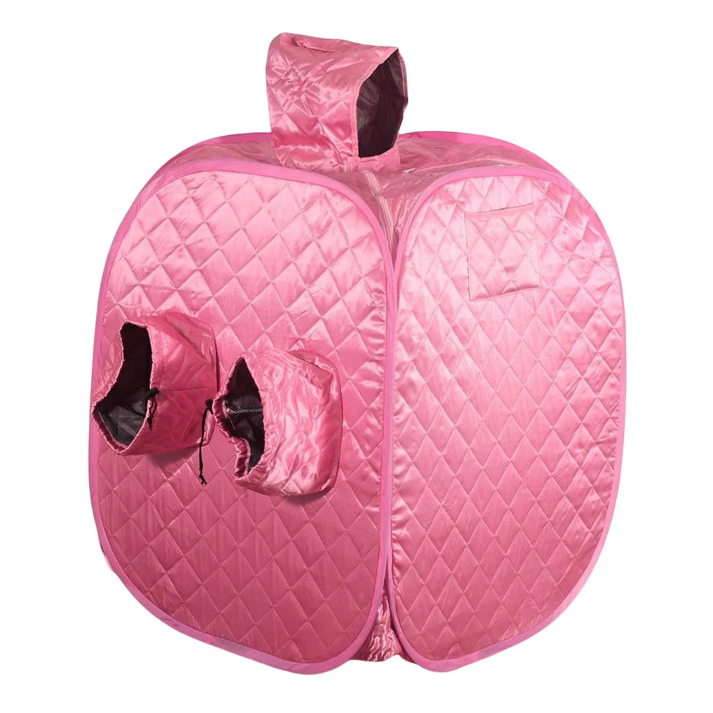 Pink Full Size Home Sauna Room Tent with Front Pocket and Hood N2961
