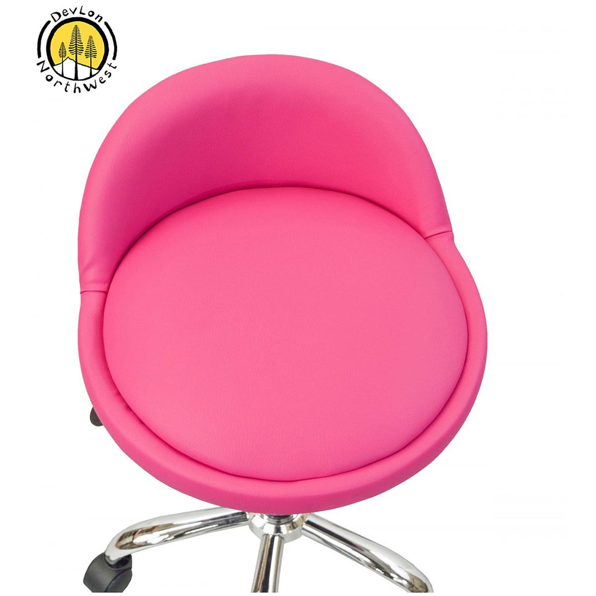 Pink Salon Stool with Back Rest Z718