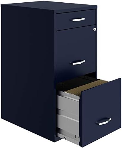 Black 3 Drawer Metal File Cabinet V9939