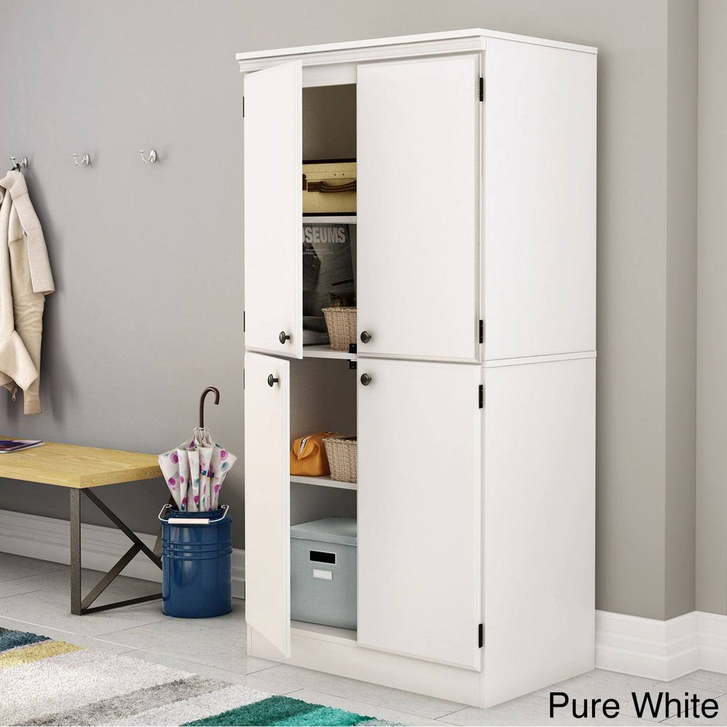 Pure White 4-Door Storage Cabinet H684