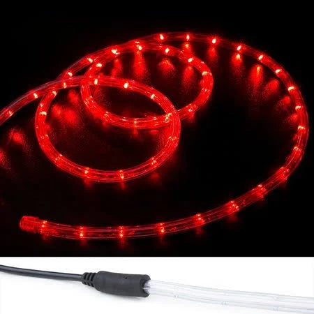 150 Red LED Rope Lights with Power Cable M172