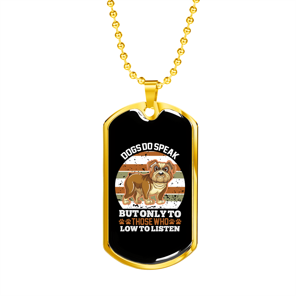 White Necklace Stainless Steel Dog Tag 24" Chain Y222748