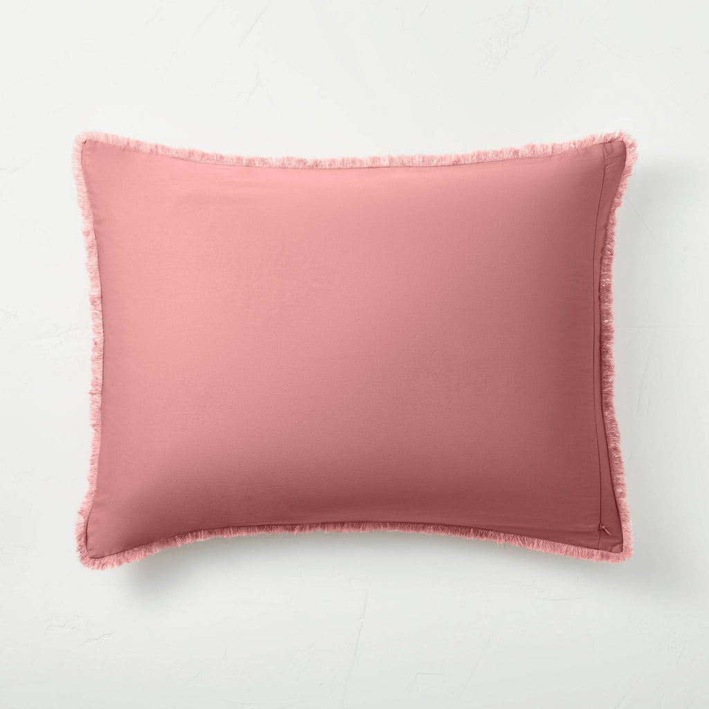 Rose Full/Queen Linen Blend Duvet & Sham Set G8301