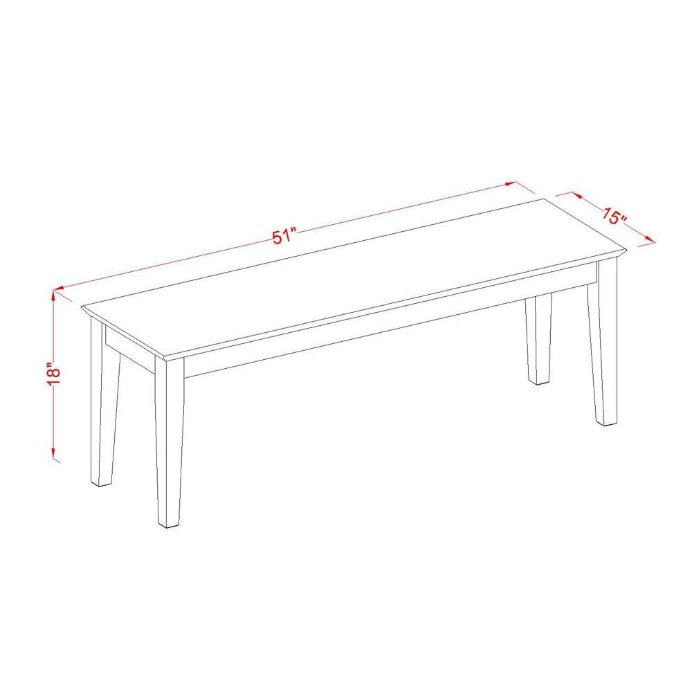Wooden Seat Single Dining Bench (Cappuccino) A9322